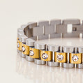 Everyday | Pulseira Bracelete Milano Prata e Ouro