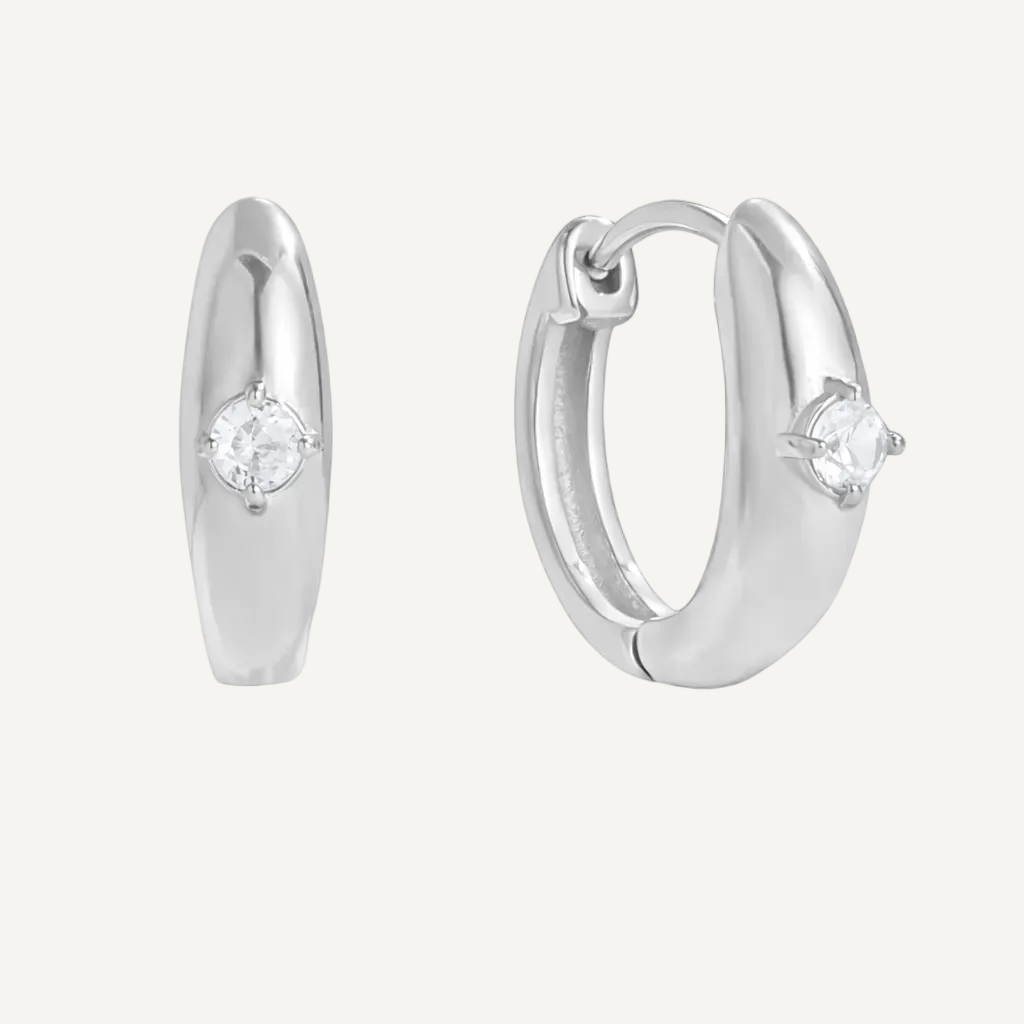 Everyday | Brinco Argola com ponto de Luz